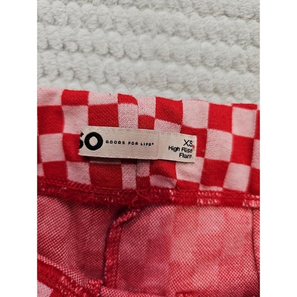 SO Bellbottom Pants Womens XS High Rise Flare Checkered Print - Picture 5 of 8